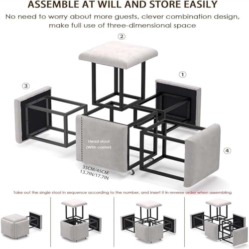 Cube 5 en 1 pour optimiser les petits espaces et ajouter des assises au salon - 4