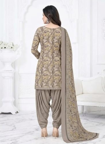 Image of Yashika Unstiched Crepe dress materials | Crepe Salwar Suit for women with dupatta | suit material for women unstitched