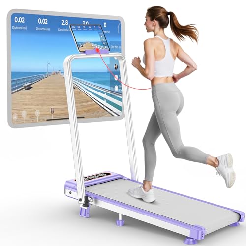 Foldable Treadmill 9% Incline, Upgrade 3.5HP Low Noise