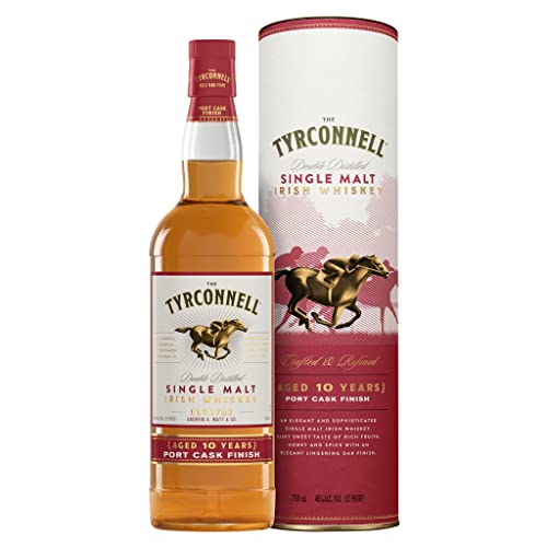The Tyrconnell | 10 Jahre Port Finish | Single Malt Irish Whiskey | mit Geschenkverpackung | 46%Vol...