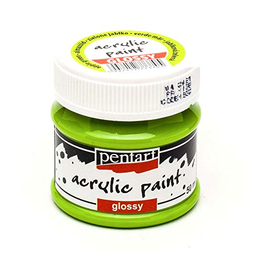Zita`s Creative Peinture Acrylique Brillante Vert Pomme 50 ML Couleur Brillante, Peinture...