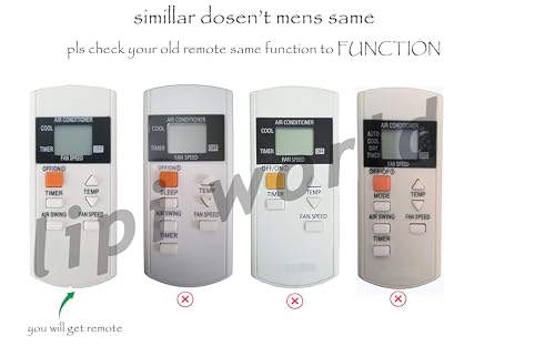 Image of Lipiworld 44B AC Remote Control (Old Remote Exactly Same Function Remote Will Only Work) Compatible for (6BUTTON) Panasonic AC Remote