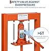 20-Ton Hydraulic Shop Press, H-Frame Pneumatic Benchtop Hydraulic Shop Press with 2 Press Plates, Adjustable Height for Garage, Workshop, Orange