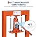 Hydraulic Press 6 Ton Hydraulic Shop Press H-Frame Garage Floor Adjustable Shop Press with 2 Plates Adjustable Working Table Height, Orange