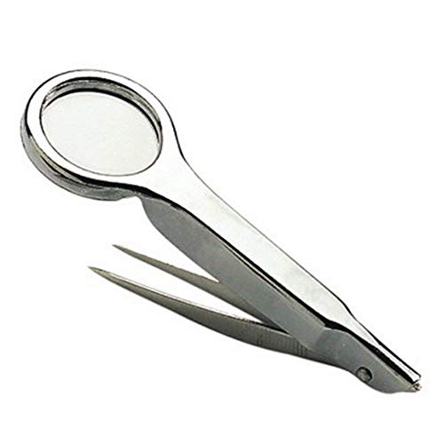Loupe 10X avec pince à épiler en métal pour lecture et réparation de précision