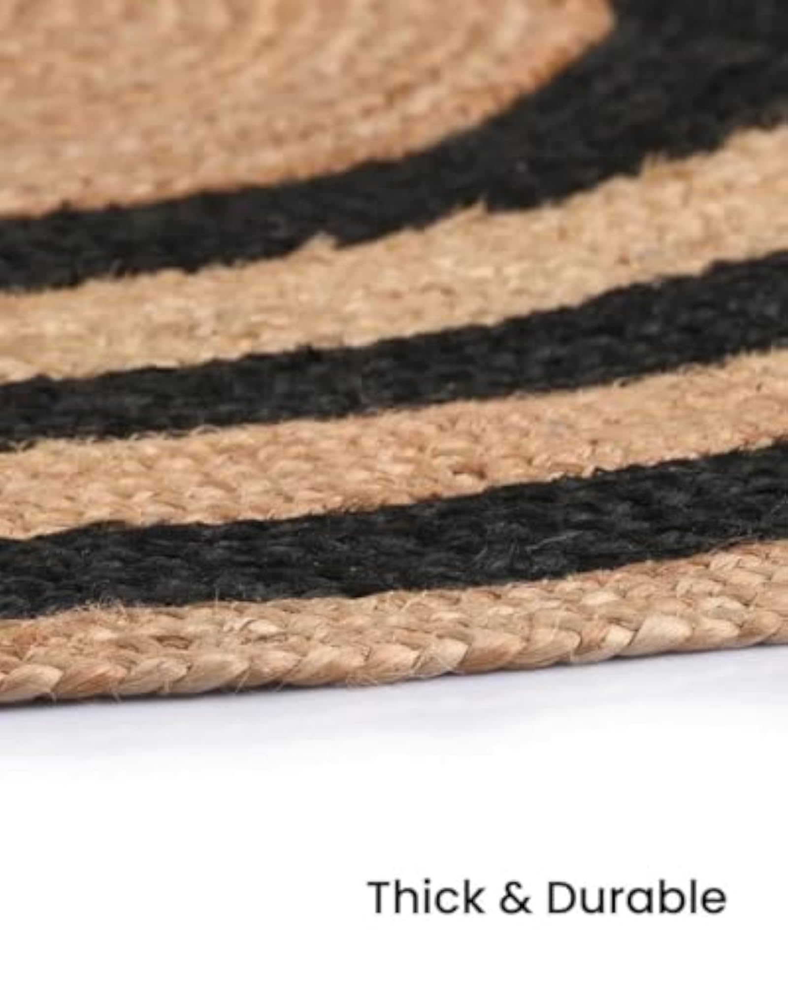Live Beautiful ! Reversible Geometric Pattern Jute Mat