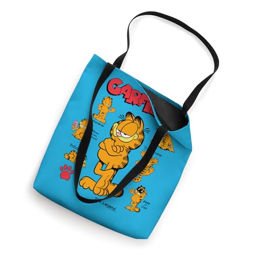 Bolso tote Garfield Classic con diseño de posturas múltiples, logo y huellas de Garfield: 'La leyenda' miniatura 2