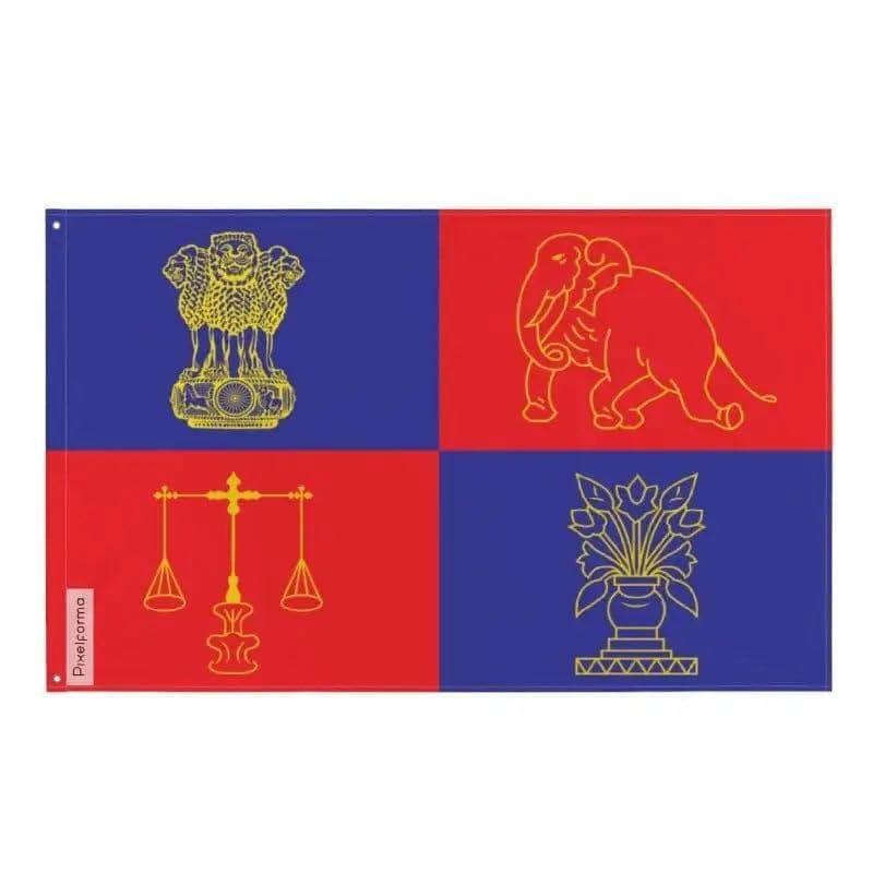 Drapeau du président de l'Inde anti-déchirure polyester résistant 4 œillets Pixelforma