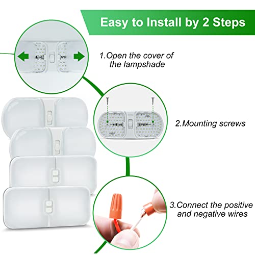 4Pack Rv Lights Interior, 204 Led Camper Lights, 3 Color Modes Stepless Dimmable12V Rv Interior Lights, Super Bright Rv Ceiling Dome Light For Rv/Camper/Car/Trailer Boat (Warm Cool Natural White) #TOP5
