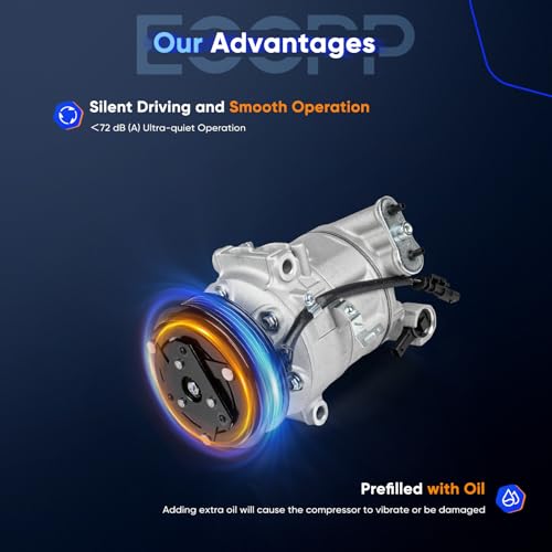 Image of ECCPP AC Compressor Fit for Chevrolet Cruze 1.4L 2016-2018 Fit for Chevrolet Cruze 1.8L 2016 AC Compressor with Clutch Rapid Cooling
