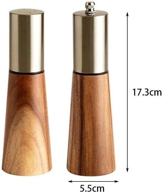 Salt and pepper grinder set, Sea Salt Pepper Crushed Grinding Bottle Manual Household Seasoning Jar, Suitable for Home Kitchen, Restaurant, Outdoor Gathering or Grinder