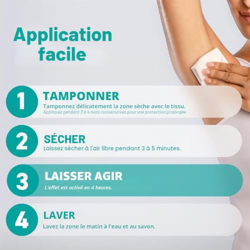 odaban® Lingettes anti-transpirantes unidose pour le corps, lot de 16 – vue 6