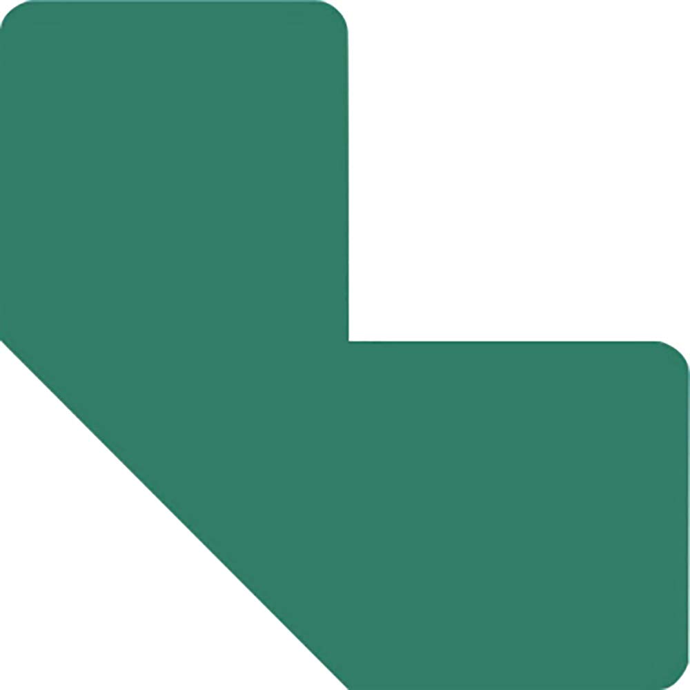 Tarifold Fr 197205- Set of 10 Adhesive Symbol Marking on The Floor- Shape "L" 100 x 50 mm - Green (Pack of 10)