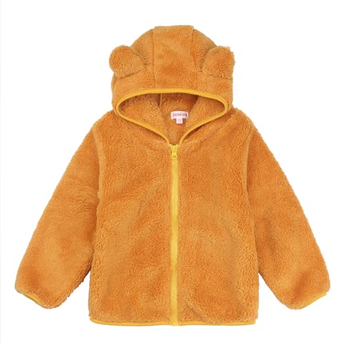 Image of Toddler Girls Boys Fleece Hoody Jacket Zip Up Teddy Coat Warm Winter Outwear