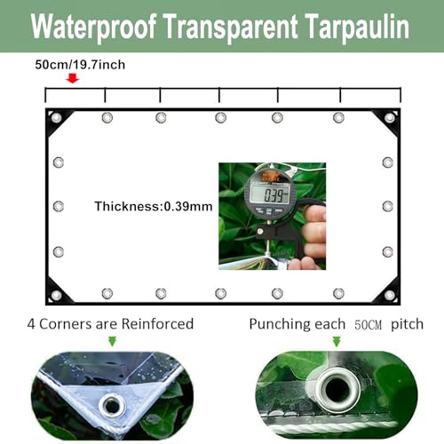 Bâches transparentes robustes en vinyle épais pour une clôture