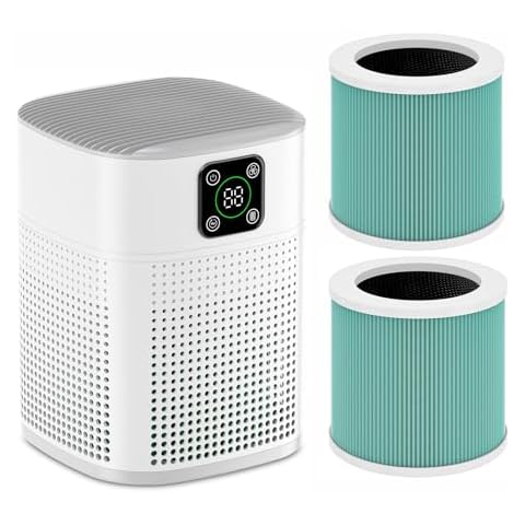 Honeyuan air purifiers, Air Purifier for Home with 360°Air Intake, Honeyuan Genuine Filter, 3-in-1 True HEPA Filter Cover