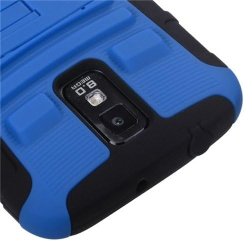 MYBAT ASAMT989HPCSAAS005NP Advanced Armor Rugged Durable Hybrid Case with Kickstand for Samsung Galaxy S II/SGH-T989-1 Pack - Retail Packaging - Dark Blue/Black