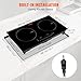 VEVOR Electric Cooktop, 2 Burners, 24'' Induction Stove Top, Built-in Magnetic Cooktop 1800W, 9 Heating Level Multifunctional Burner, LED Touch Screen w/Child Lock & Over-Temperature Protection
