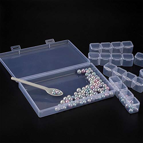 2 Pack 56 Slots Diamond Painting Box For Adult,5D Diy Diamond Accessories Storage Containers,2 Sets Sticker Organizer For Tracing,Art Kit Tool Supply Holder Gems Bead Jewelry Seed Nail #TOP3