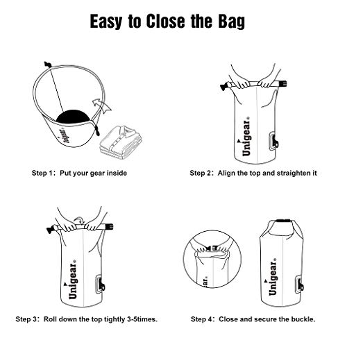 Unigear wasserdichte Tasche, wasserdicht, für Wandern, Kajakfahren, Angeln, Rafting, Camping, Skifahren mit kostenloser Hommage