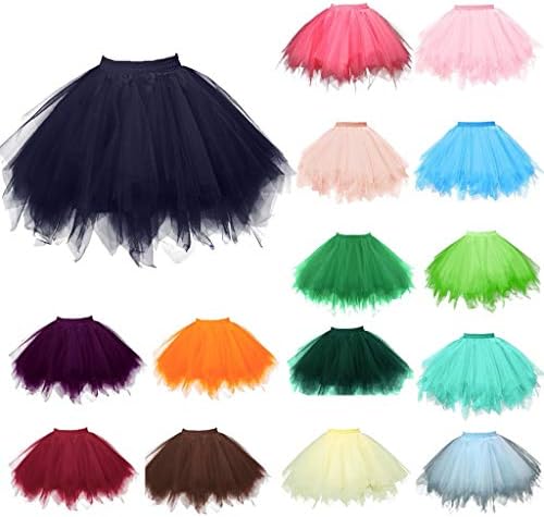 Modieuze tule rok voor dames in roze en zwart, tulerok, dames, tutu, tule rok, roze, roze tule rok voor dames (dieprood, eenheidsmaat), lila, One size