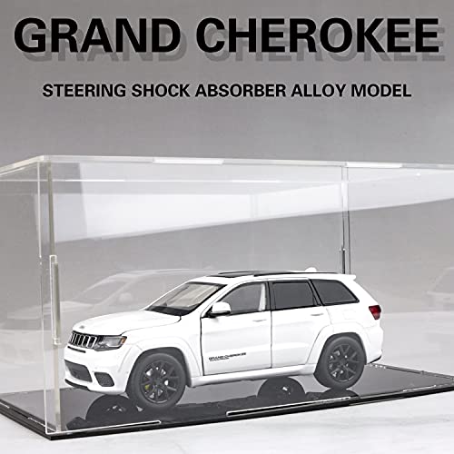 Car Model 1/32 Scale Grand Cherokee Pull Back Diecast Vehicles Toys, Alloy Model Car Collection Mode For Kids,Adult,Boyfriend Gift(White) #TOP6