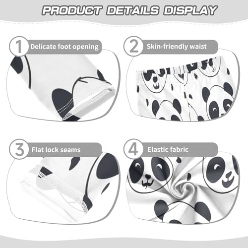 Bolaz Toddler Girls Leggings Printed Yoga Pants Leggings Multiple Kawaii Pandas Pattern for Kids3