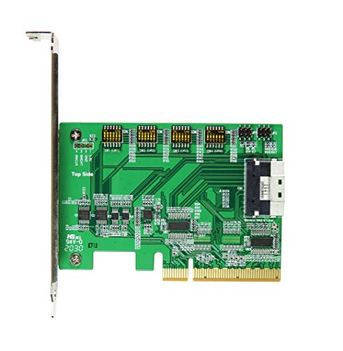 Micro SATA Cables - PCIe x8 Gen4 with ReDriver to SlimSAS 8i (SFF-8654) Add-in-Card