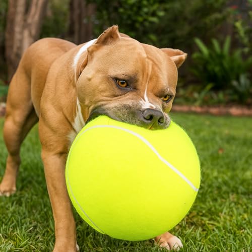 Zerodis 9,5' großer Tennisball, Haustierspielzeug, Mega-Jumbo-Hundespielzubehör, Spaß beim Outdoor-Sport, Strand-Cricket