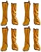 QWORK 4 Pairs Fireproof Shoe Leg Cover Leather for Welding Welder Work Boot Protectors, Welding Safety Boot Covers, Leg Guards Gaiters, Men and Women