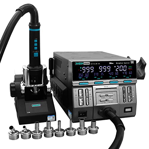 SUGON 8650 Hot Air Rework Station with Nozzles
