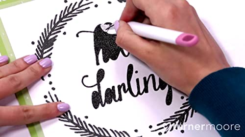 Turner Moore Edition Black Glitter Vinyl Adhesive, 12X12 Permanent Ultra Glitter Vinyl For Cricut Joy Maker Explore, Silhouette, Stickers, Tumblers, Decals (Black Glitter Vinyl Sheets, 3-Pack) #TOP3