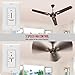 ENERLITES 3 Speed Decora in Wall Ceiling Fan Control, Slide Switch, 120VAC, 2.5A, Single-Pole, Neutral Wire NOT Required, 17000-F3-W2P, White, 2 Pack