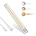 Produktbild Tanbaby LED schrankleuchten, 120 LED Schrank Lichter, Nachtlicht mit Bewegungsmelder, 3 Farben, Wiederaufladbare Batterie, Magnetstreifen, LED Sensor Licht für Kleiderschrank, Küche, Treppe, Notfälle