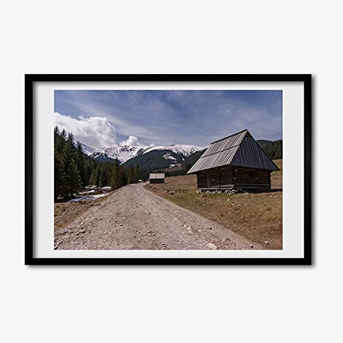 Cadre photo 60x40 cm avec tableau paysage de montagne pour décoration de salon moderne Tulup