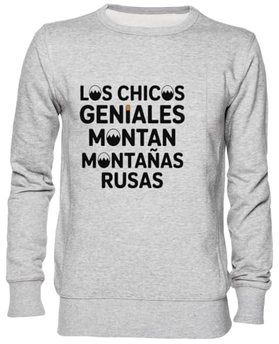 Sweat-shirt gris Los Chicos Geniales en jersey de coton confortable