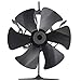 Imagen de Ventilador de estufa de leña 6 cuchillas circulador de calor termoeléctrico accionado funcionamiento silencioso bajo 25dB 180 200 CFM volumen de aire