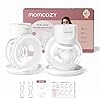 Momcozy Tire Lait S12 Pro Quick, Tire Lait Electrique Main Libre Sans Fil et à Porter, DoubleFit™ Hybrid Flange, 3 Modes & 9 Niveaux, Pompe Portable avec Écran Intelligent,2 Pièces, Blanc