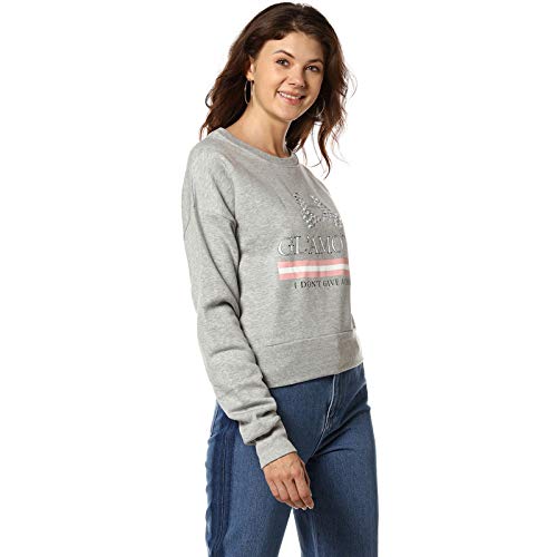 Image of PINACOLADA Women Black Solid Crop Hooded Sweatshirt