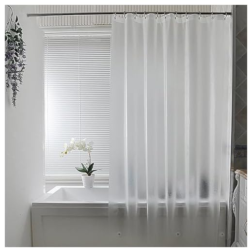 Frost Waterproof Fabric Shower Curtain Liner 72"x72"with PEVA Shower Curtain Liner with Rustproof Grommets and 3 Magnets - Soft Hotel Quality Cloth Shower Liner, Light-Weight Standard Size