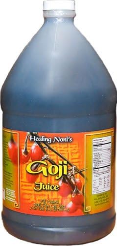Healing Noni 100% Pure Goji Juice, 1-Gallon Jug