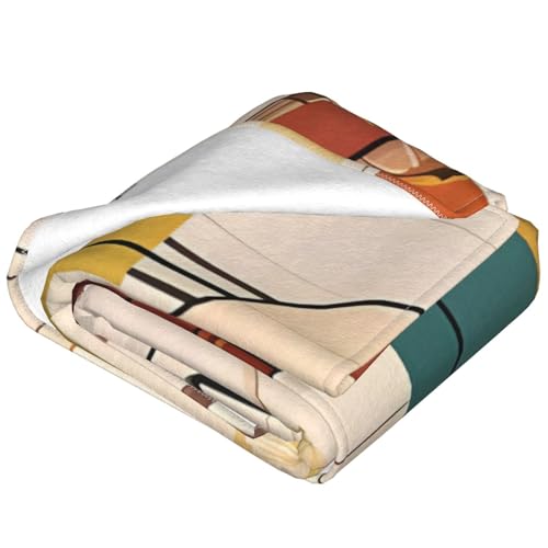 Couverture milieu du siècle imprimée en flanelle douce pour chambre 152x127cm - 5