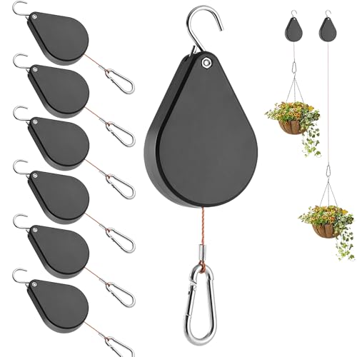 Gomazonle 2026 Upgraded Retractable Plant Hanger 6Pcs