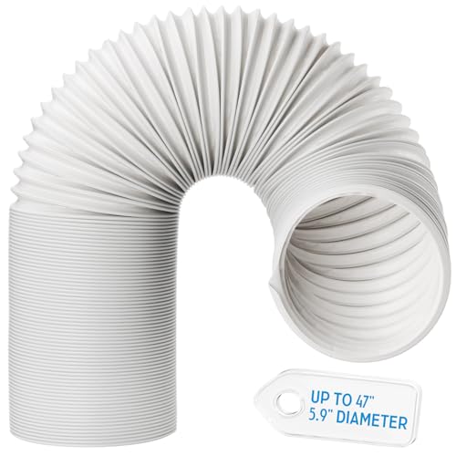 ODDMUCK Portable Air Conditioner Hose AC Vent Hose, 47 Inch Length 5.9 Inch Diameter AC Replacement Exhaust Hose Anti-Clockwise