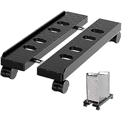 Adjustable Computer Tower Stand, Ventilated Mobile CPU Holder, Large Black | Fits Most PC Tower, Under Desk CPU Holder PC Floor Cart Computer Riser for Students and Gamers
