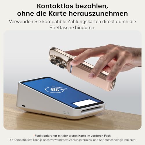 SATECHI MagSafe Kartenetui & Ständer, NFC, Bis zu 4 Karten, Desert Rose – Ansicht 6