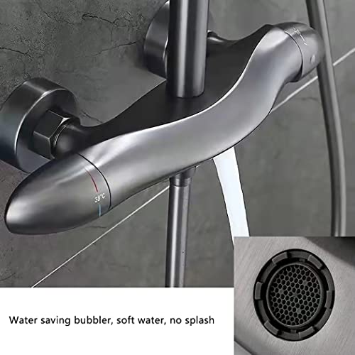 Robinet de douche thermostatique réglable en hauteur contre les brûlures