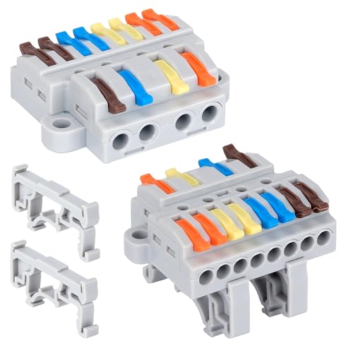 Borniers de rail DIN 600V Connecteurs électriques 32A pour armoire industrielle 4 entrées 8 sorties