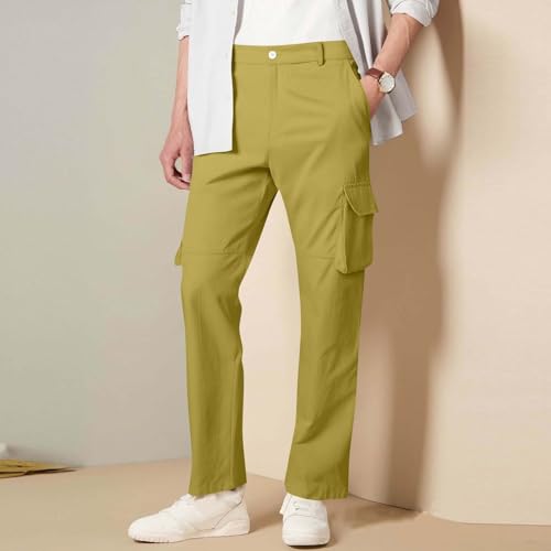 Mens Relaxed Fit Cargo Pants Stretch Hiking Outdoor Sport Pants Causal Lounge Full Length DressPants with Pockets2