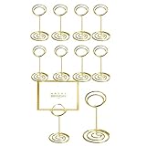 S.fields.inc ポップスタンド 10個入り ステンレス メニュー立て 値札立て パン屋 ケーキ屋さん 飲食店 (8.5cm ゴールド)